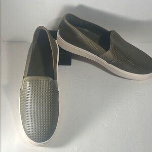 Vince Olive Slip-On Sneakers